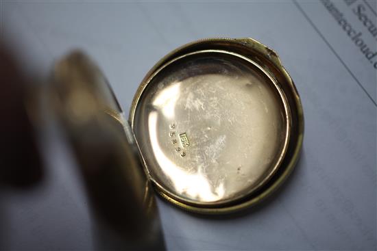 A 19th century Waltham 18ct gold keyless lever hunter pocket watch and a 9ct gold albert,